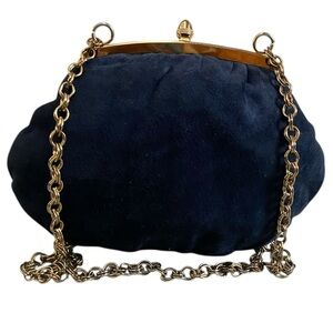 IDEAL vintage navy velvet evening purse
